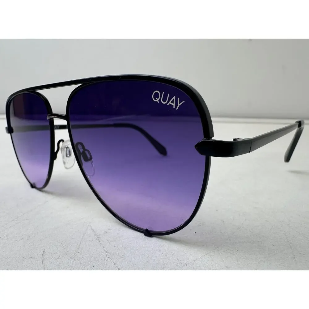 Quay Australia High Key Purple Gradient Lenses Aviator Sunglasses